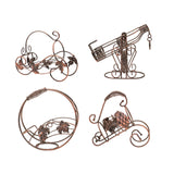 Maxbell Rack Wine Rack Retro Wine Single Bottle Holder for Party Tabletop Countertop Style A