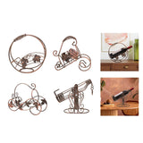 Maxbell Rack Wine Rack Retro Wine Single Bottle Holder for Party Tabletop Countertop Style A