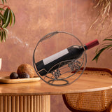 Maxbell Rack Wine Rack Retro Wine Single Bottle Holder for Party Tabletop Countertop Style A