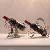 Maxbell Rack Wine Rack Retro Wine Single Bottle Holder for Party Tabletop Countertop Style B