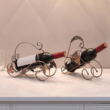 Maxbell Rack Wine Rack Retro Wine Single Bottle Holder for Party Tabletop Countertop Style B