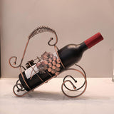 Maxbell Rack Wine Rack Retro Wine Single Bottle Holder for Party Tabletop Countertop Style B
