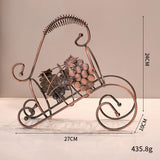 Maxbell Rack Wine Rack Retro Wine Single Bottle Holder for Party Tabletop Countertop Style B