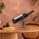 Maxbell Rack Wine Rack Retro Wine Single Bottle Holder for Party Tabletop Countertop Style D