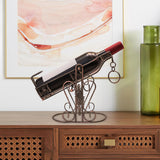 Maxbell Rack Wine Rack Retro Wine Single Bottle Holder for Party Tabletop Countertop Style D