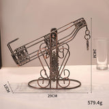 Maxbell Rack Wine Rack Retro Wine Single Bottle Holder for Party Tabletop Countertop Style D