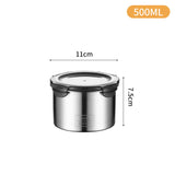 Maxbell 304 Stainless Steel Airtight Container Portable Reusable for Tea Candy Sugar 500ml