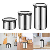 Maxbell 304 Stainless Steel Airtight Container Portable Reusable for Tea Candy Sugar 500ml