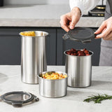 Maxbell 304 Stainless Steel Airtight Container Portable Reusable for Tea Candy Sugar 500ml