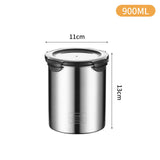 Maxbell 304 Stainless Steel Airtight Container Portable Reusable for Tea Candy Sugar 900ml
