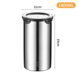 Maxbell 304 Stainless Steel Airtight Container Portable Reusable for Tea Candy Sugar 1400ml