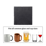Maxbell 8x Slate Drink Coasters Tabletop Protection with Holder for Bar Kitchen Home Square
