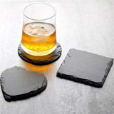 Maxbell 8x Slate Drink Coasters Tabletop Protection with Holder for Bar Kitchen Home Square