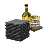 Maxbell 8x Slate Drink Coasters Tabletop Protection with Holder for Bar Kitchen Home Square