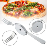 Maxbell Pizza Cutter with Fork Practical Pizza Slicer for Restaurant Apartment Bread