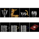 Maxbell Kungfu Glass Tea Set Kung Fu Tea Set for New Year Birthday Gift Father's Day