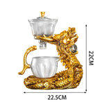 Maxbell Kungfu Glass Tea Set Kung Fu Tea Set for New Year Birthday Gift Father's Day