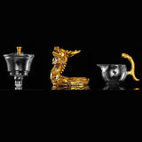 Maxbell Kungfu Glass Tea Set Kung Fu Tea Set for New Year Birthday Gift Father's Day