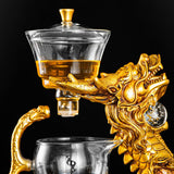 Maxbell Kungfu Glass Tea Set Kung Fu Tea Set for New Year Birthday Gift Father's Day