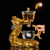 Maxbell Kungfu Glass Tea Set Kung Fu Tea Set for New Year Birthday Gift Father's Day