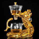 Maxbell Kungfu Glass Tea Set Kung Fu Tea Set for New Year Birthday Gift Father's Day