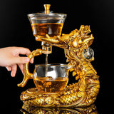 Maxbell Kungfu Glass Tea Set Kung Fu Tea Set for New Year Birthday Gift Father's Day