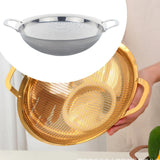 Maxbell Kitchen Colander Strainer Mesh Colander Basin for Vegetables Spaghetti Berries Silver