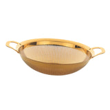 Maxbell Kitchen Colander Strainer Mesh Colander Basin for Vegetables Spaghetti Berries Golden