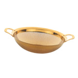 Maxbell Kitchen Colander Strainer Mesh Colander Basin for Vegetables Spaghetti Berries Golden