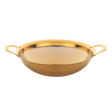 Maxbell Kitchen Colander Strainer Mesh Colander Basin for Vegetables Spaghetti Berries Golden
