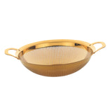 Maxbell Kitchen Colander Strainer Mesh Colander Basin for Vegetables Spaghetti Berries Golden