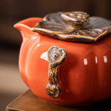 Maxbell Tea Infuser Pot Lucky Kung Fu Tea Set for Birthday Gift Home Outdoor Camping