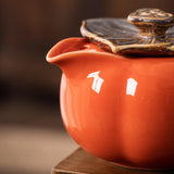 Maxbell Tea Infuser Pot Lucky Kung Fu Tea Set for Birthday Gift Home Outdoor Camping