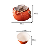 Maxbell Tea Infuser Pot Lucky Kung Fu Tea Set for Birthday Gift Home Outdoor Camping