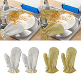 Maxbell 2 Pieces Wire Dish Cleaning Rags Cleaning Cloths for Wet and Dry Argent