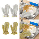 Maxbell 2 Pieces Wire Dish Cleaning Rags Cleaning Cloths for Wet and Dry Argent