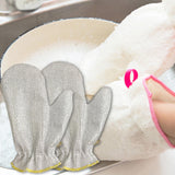 Maxbell 2 Pieces Wire Dish Cleaning Rags Cleaning Cloths for Wet and Dry Argent