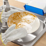 Maxbell 2 Pieces Wire Dish Cleaning Rags Cleaning Cloths for Wet and Dry Argent