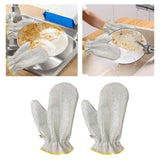 Maxbell 2 Pieces Wire Dish Cleaning Rags Cleaning Cloths for Wet and Dry Argent