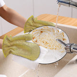 Maxbell 2 Pieces Wire Dish Cleaning Rags Cleaning Cloths for Wet and Dry Gold