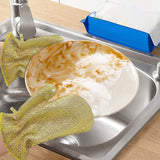 Maxbell 2 Pieces Wire Dish Cleaning Rags Cleaning Cloths for Wet and Dry Gold