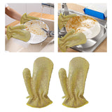 Maxbell 2 Pieces Wire Dish Cleaning Rags Cleaning Cloths for Wet and Dry Gold