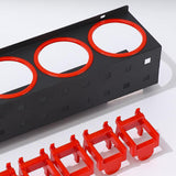 Maxbell Spray Bottle Storage Rack Space Saving Metal for Workshop Shelf with 5 Hooks