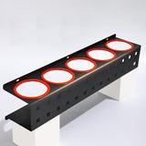 Maxbell Spray Bottle Storage Rack Space Saving Metal for Workshop Shelf with 5 Hooks