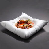 Maxbell Ceramic Dinner Dish Serving Platter 8in Food Plate for Salad Dessert Parties