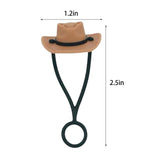 Maxbell 4 Pieces Silicone Cowboy Hat Straw Covers for Family Gatherings Outdoor Home