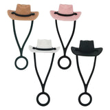 Maxbell 4 Pieces Silicone Cowboy Hat Straw Covers for Family Gatherings Outdoor Home