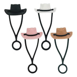 Maxbell 4 Pieces Silicone Cowboy Hat Straw Covers for Family Gatherings Outdoor Home