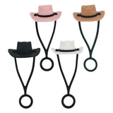 Maxbell 4 Pieces Silicone Cowboy Hat Straw Covers for Family Gatherings Outdoor Home