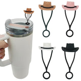 Maxbell 4 Pieces Silicone Cowboy Hat Straw Covers for Family Gatherings Outdoor Home